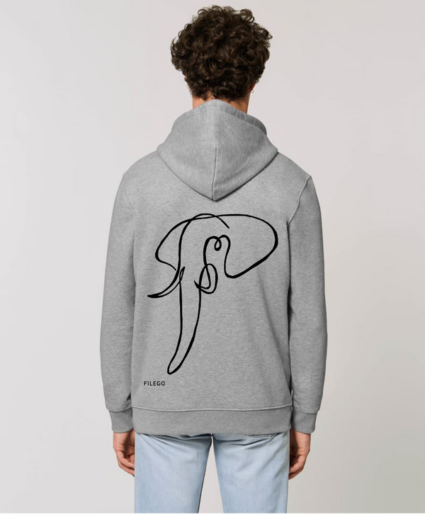 Filego One Line Elephant Hoodie UNISEX