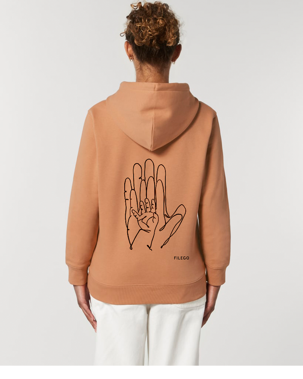 Filego One Line Hands Hoodie UNISEX
