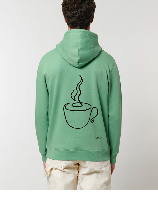 Filego One Line Coffee Hoodie UNISEX