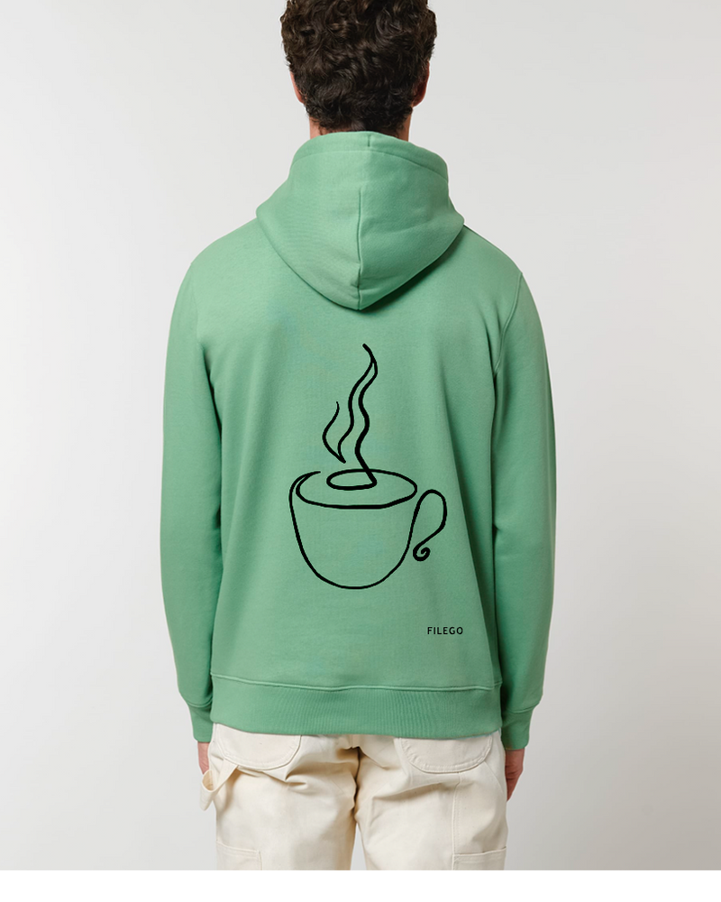Filego One Line Coffee Hoodie UNISEX