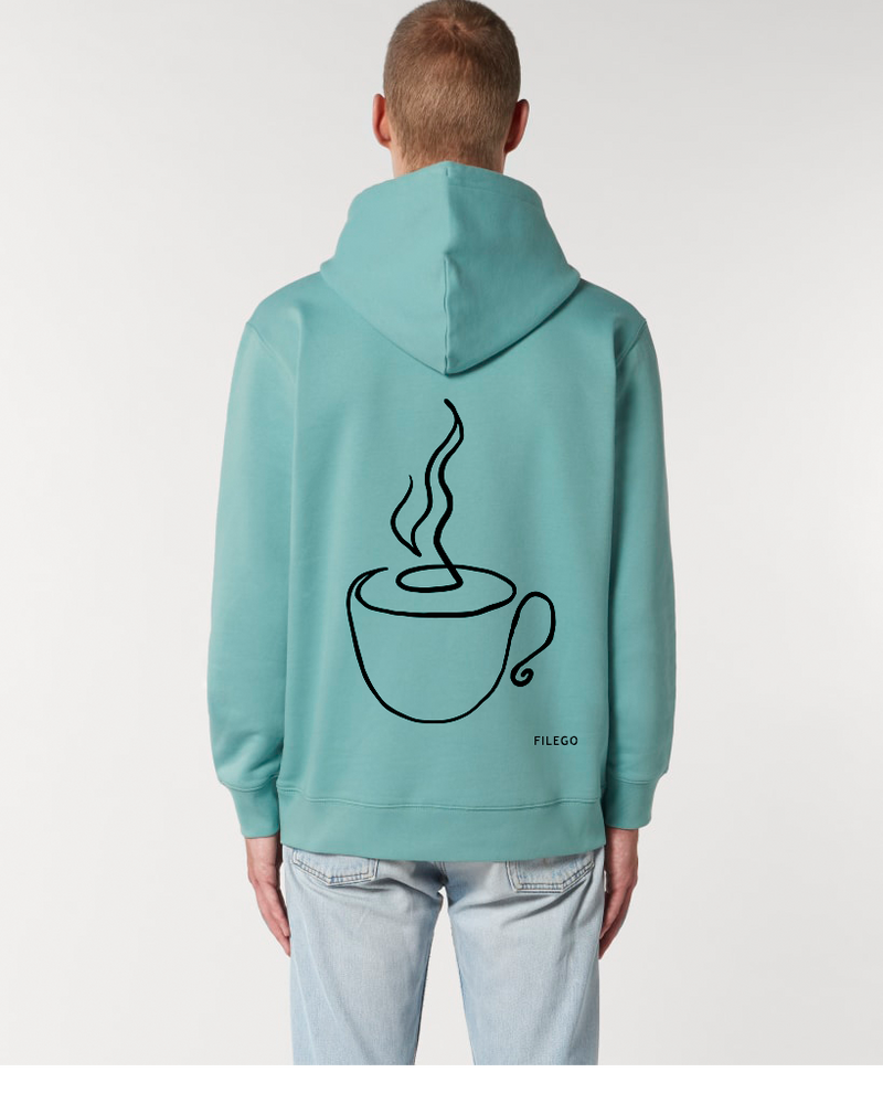 Filego One Line Coffee Hoodie UNISEX