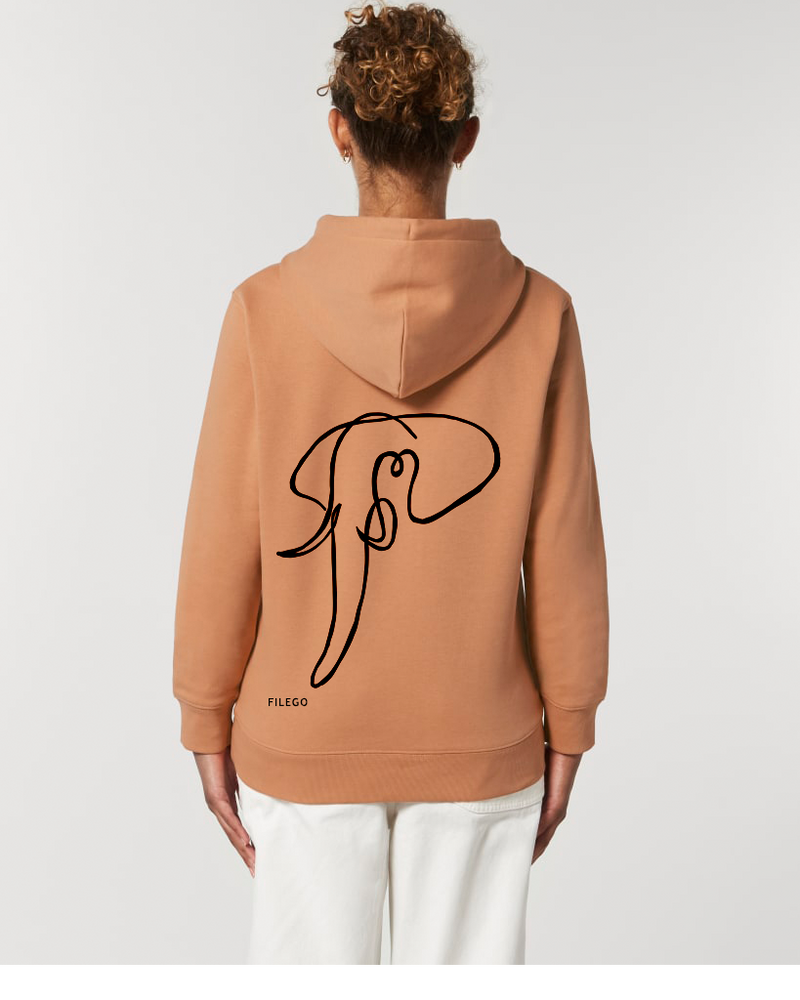 Filego One Line Elephant Hoodie UNISEX