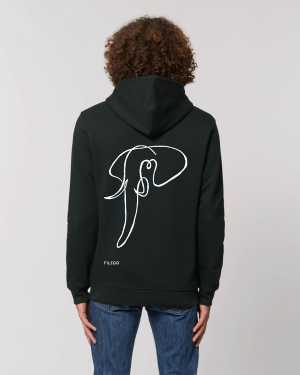 Filego One Line Elephant Hoodie UNISEX