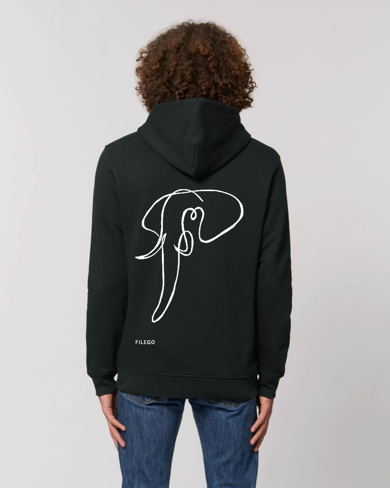Filego One Line Elephant Hoodie UNISEX