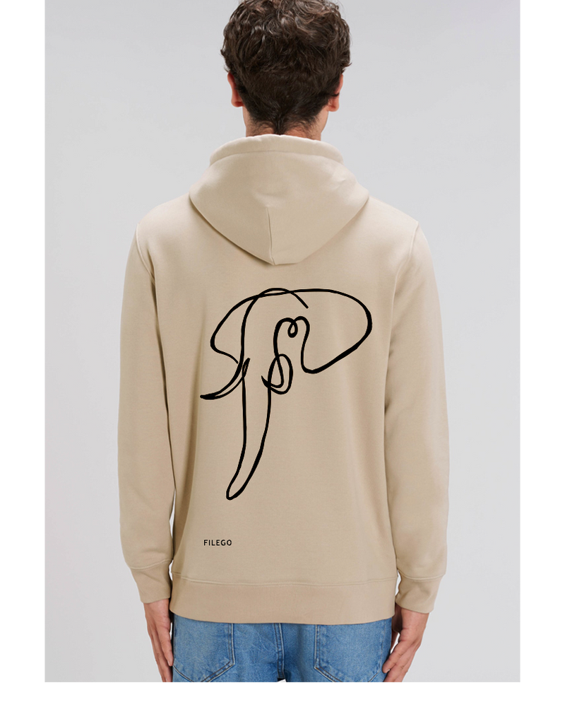 Filego One Line Elephant Hoodie UNISEX