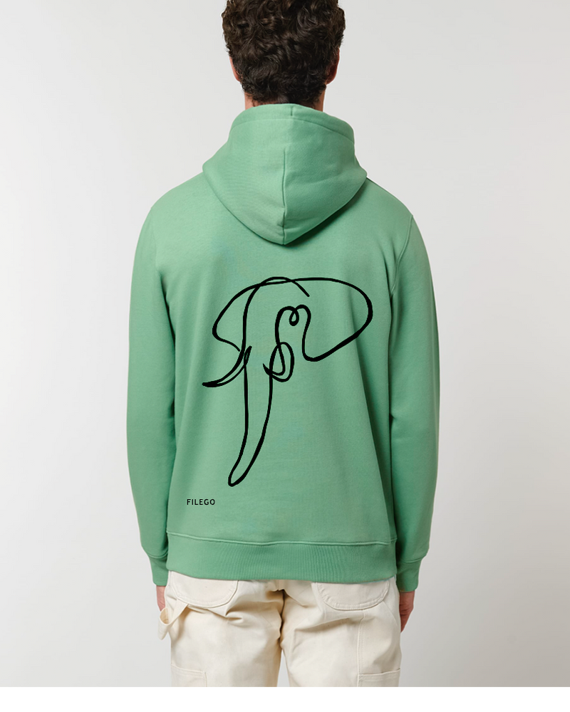 Filego One Line Elephant Hoodie UNISEX