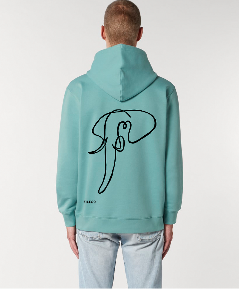 Filego One Line Elephant Hoodie UNISEX