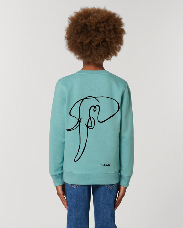 Filego One Line Elephant Mini Sweatshirt