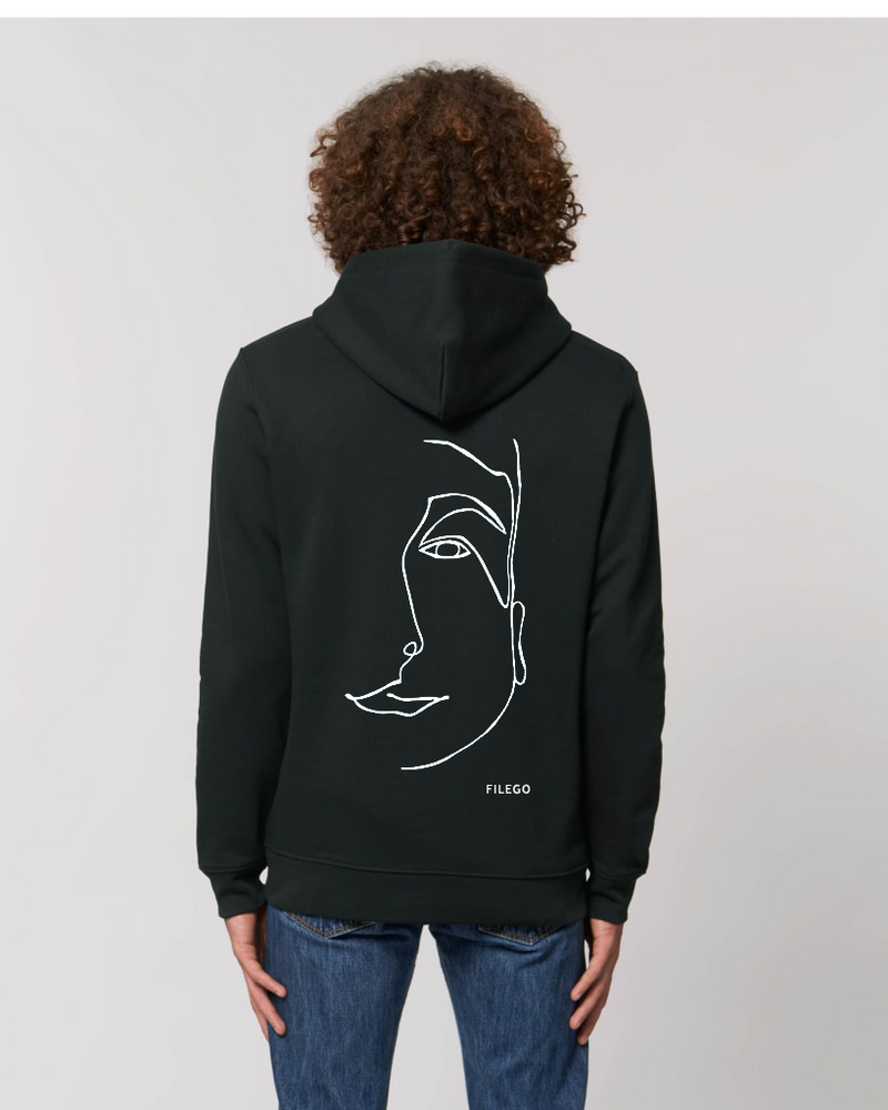 Filego One Line Face Hoodie UNISEX