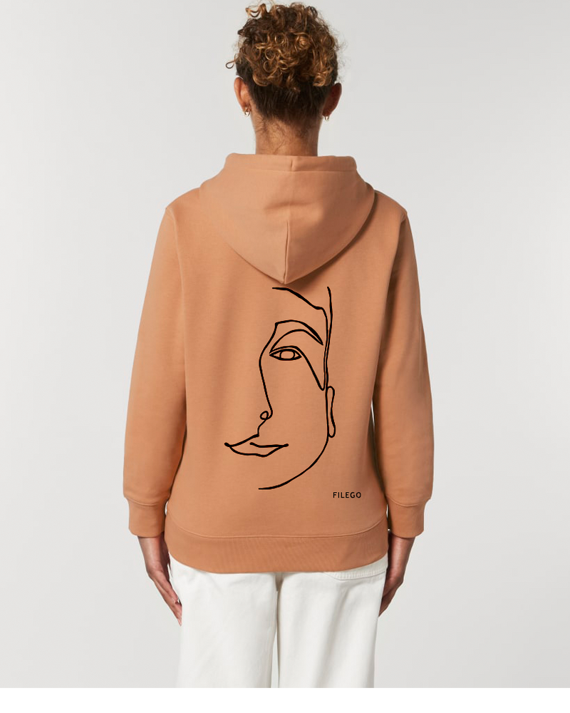 Filego One Line Face Hoodie UNISEX
