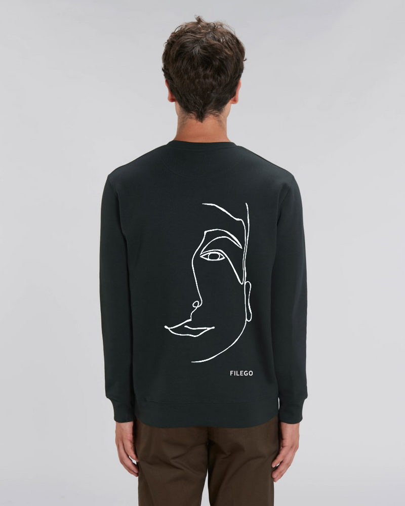 Filego One Line Face Sweatshirt UNISEX