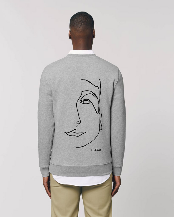 Filego One Line Face Sweatshirt UNISEX