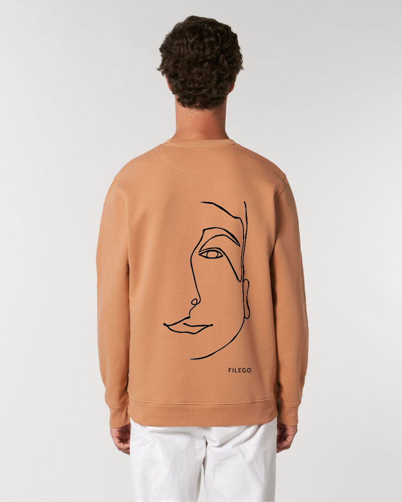Filego One Line Face Sweatshirt UNISEX