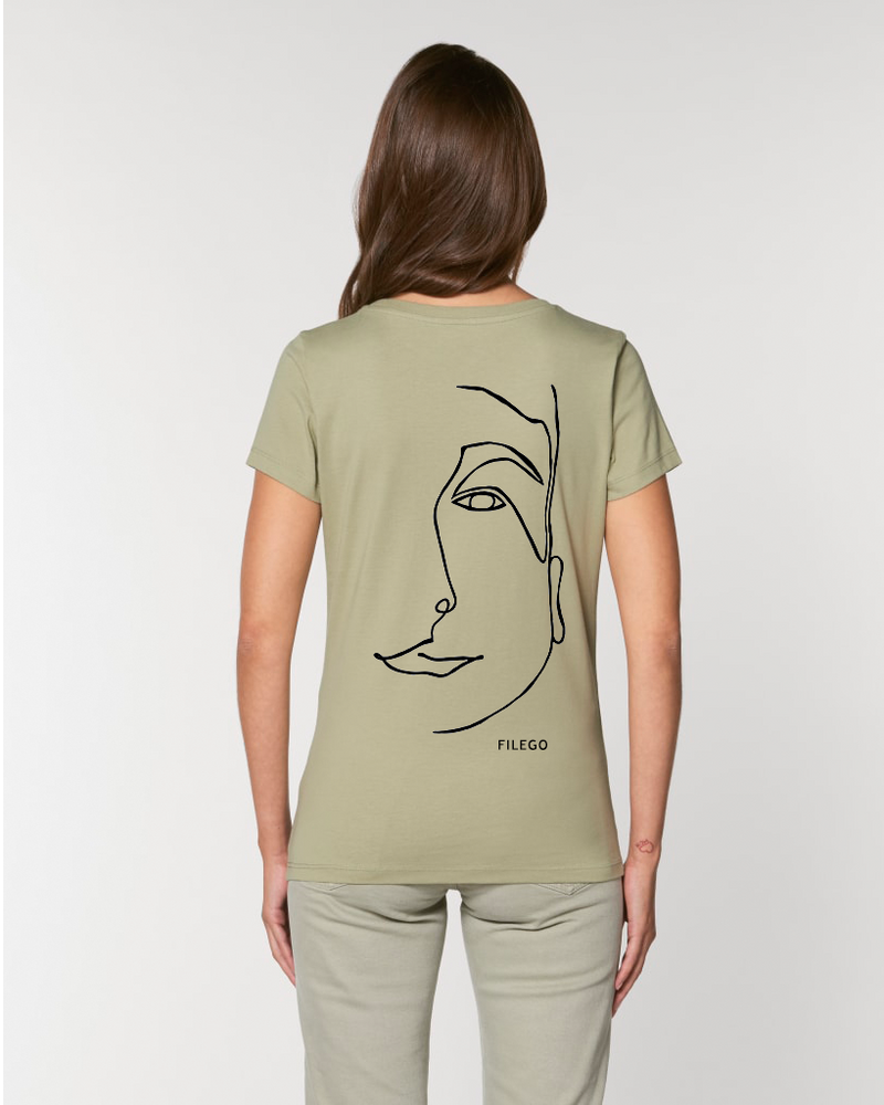 Filego One Line Face Basic T-Shirt