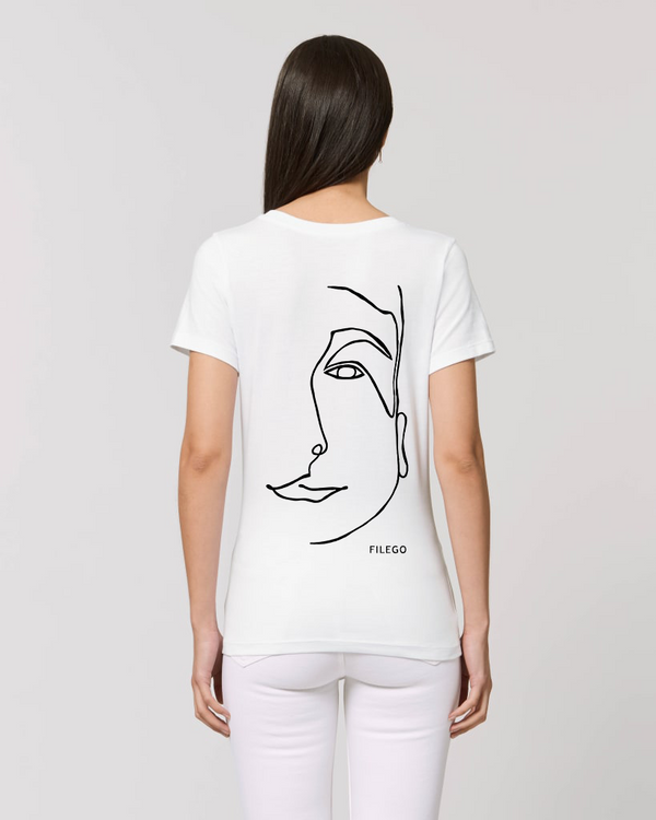 Filego One Line Face Basic T-Shirt
