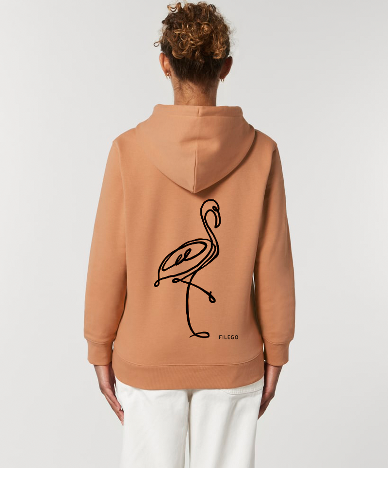 Filego One Line Flamingo Hoodie UNISEX