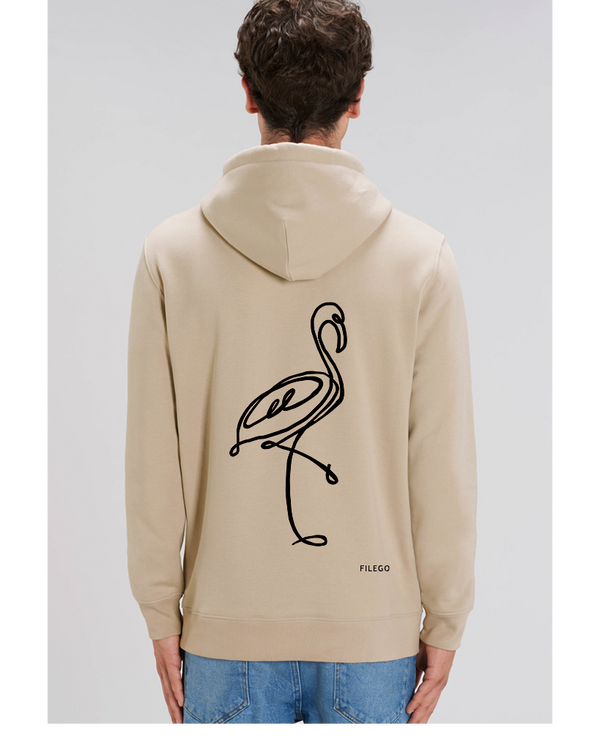 Filego One Line Flamingo Hoodie UNISEX