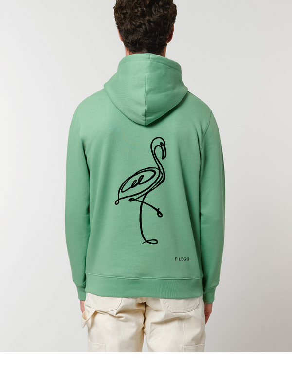Filego One Line Flamingo Hoodie UNISEX