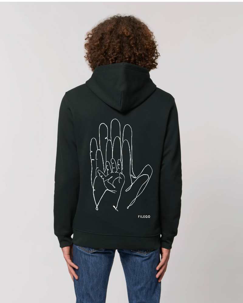 Filego One Line Hands Hoodie UNISEX