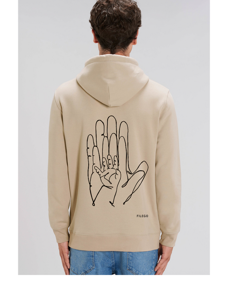 Filego One Line Hands Hoodie UNISEX