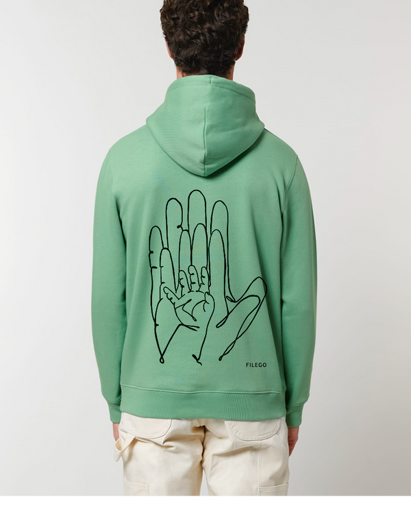 Filego One Line Hands Hoodie UNISEX