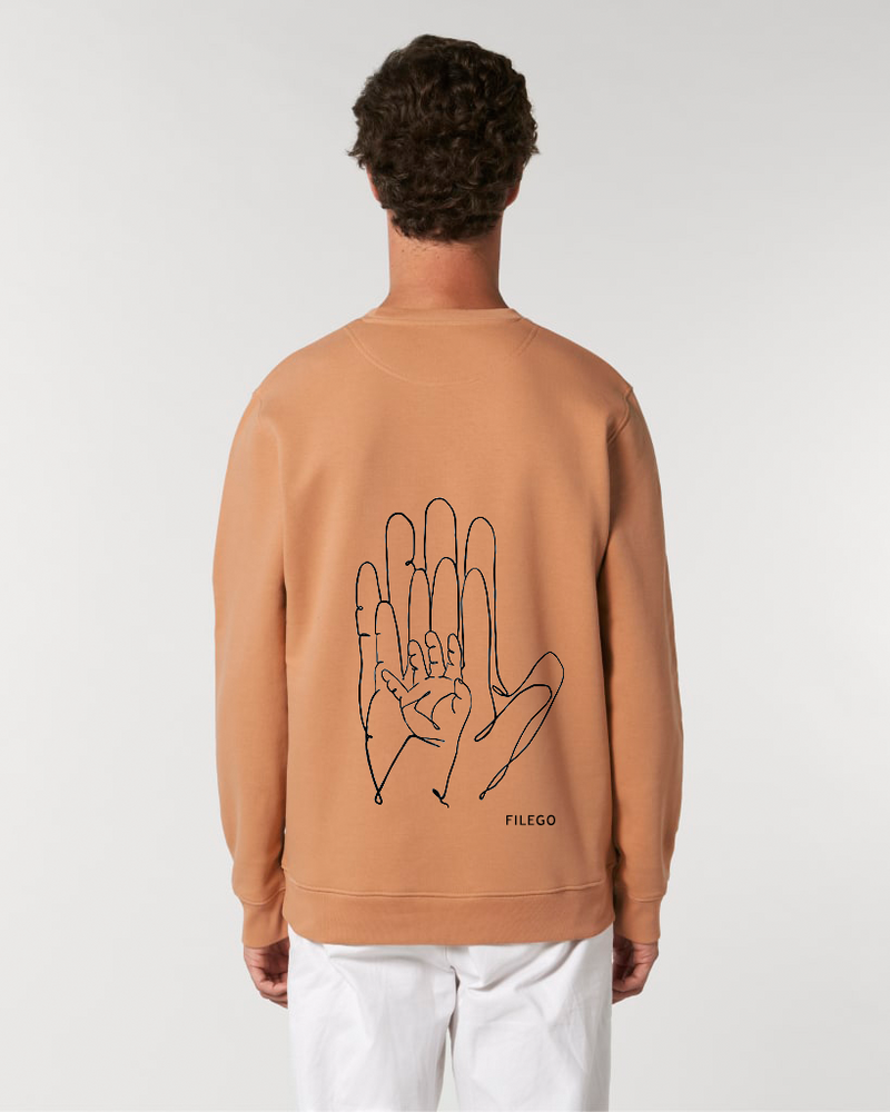 Filego One Line Hands Sweatshirt UNISEX